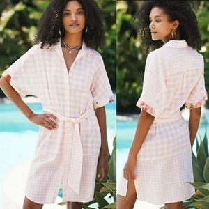 Maeve Felicia Gingham Plaid Midi Shirt Dress